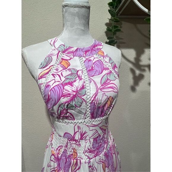 Able the Label for Anthropologie open back floral maxi dress, sz S NWT - Picture 2 of 11